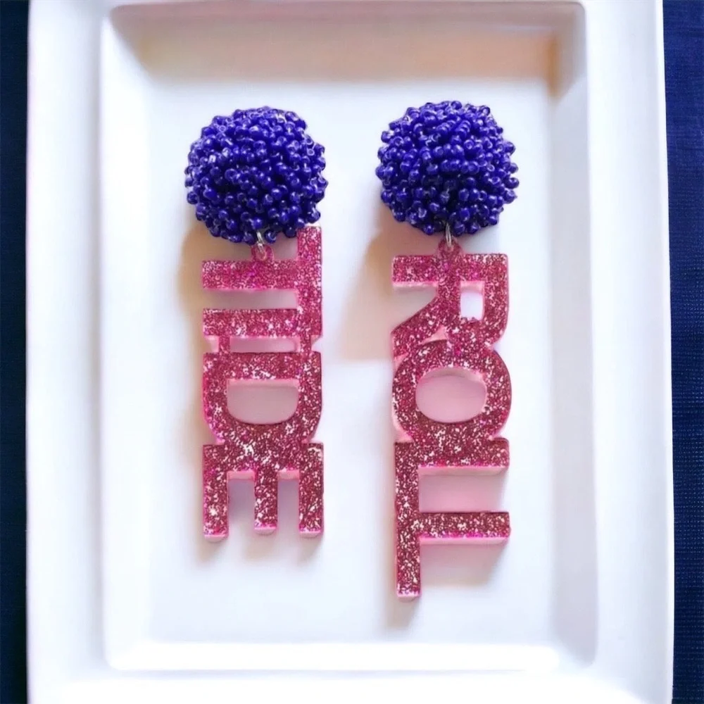 Beaded Alabama Roll Tide Dangle Earrings – Alabama Crimson Tide Spirit ✨NWT